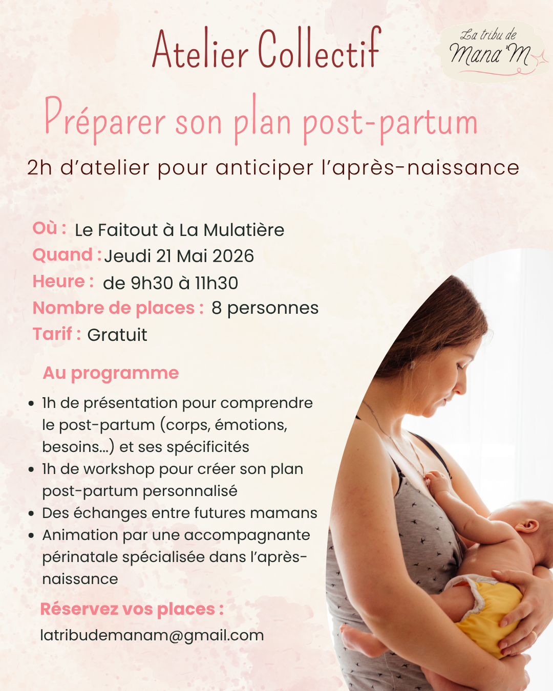 Atelier collectif : préparer son plan post-partum