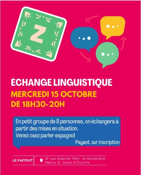 Atelier cours d'espagnol au Faitout