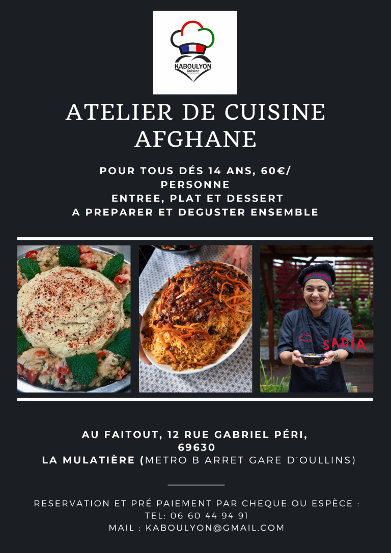 Atelier cuisine Afghane