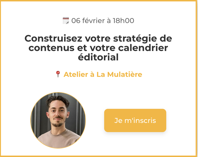 Atelier Foliweb "Construisez votre stratégie de contenus et votre calendrier éditorial"