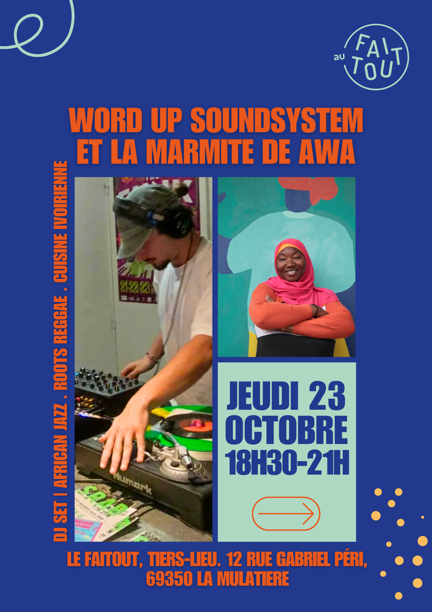 Dîner musical : La Marmite de Awa x Word Up Soundsystem