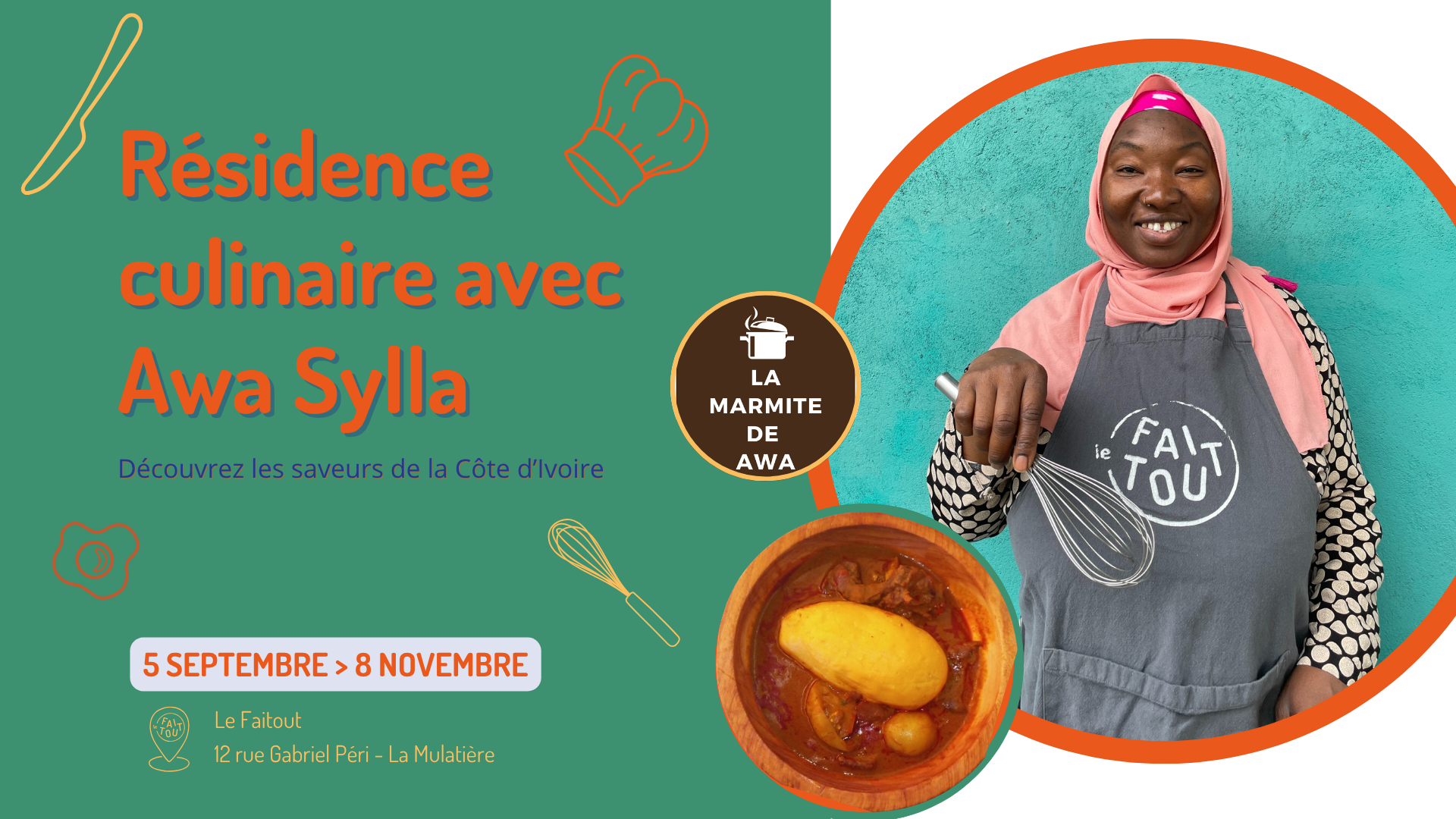 Résidence culinaire ivoirienne avec Awa Sylla